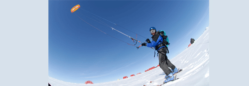 Everything you need for a perfect time off: Sunshine, skis and a kite