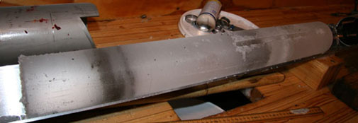 First ice core with basal ice bands